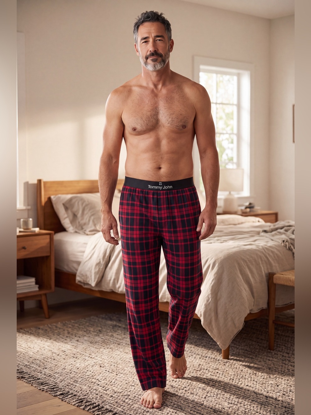 Tommy John Red and Blue Plaid Pj Pants